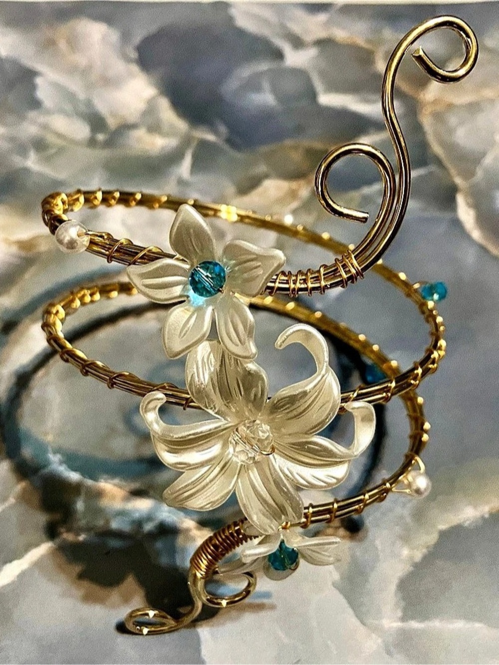 Floral Gold-Tone Statement Brooch